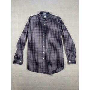 Peter Millar Shirt Mens Large Tall Plaid Button Front Shirt 100% Cotton